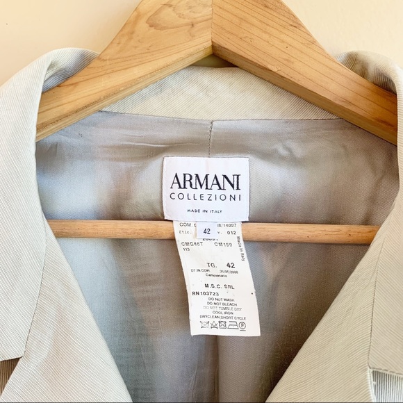 Vintage Armani Collezioni jacket silky linen button front size 42 EU size 6 US - Picture 2 of 13